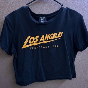 LA crop tee